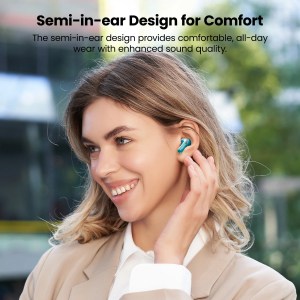 TOZO T21 Wireless Earbuds 5.3 Bluetooth Headphone Sem in Ear with Dual Mic Noise Cancelling Waterproof 44H with Power Display 5