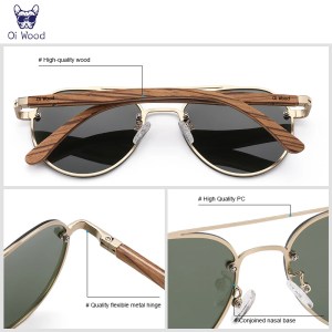 Oi Wood Men Polarized Sunglasses Driving Sun Glasses 4