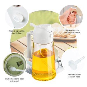 2in1 500ml Plastic Spray Oil Sprayer Bottle Spray Oil Dispenser 3