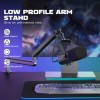 fifine adjustable low profile arm microphone stand with cable managment/desk mount, suspension boom for k688 ampligame am8 bm88 FIFINE Adjustable Low-profile Arm Microphone Stand with Cable Managment/Desk Mount, Suspension Boom for K688 Ampligame AM8-BM88 2