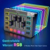 FIFINE Gaming Audio Mixer,Streaming 4-Channel RGB Mixer with XLR Microphone Interface,for Game Voice,Podcast,AmpliGame SC3 5