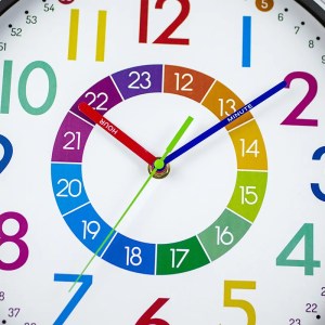 12 inch early childhood education wall clock – silent, battery powered, colourful 12-inch Early Childhood Education Wall Clock – Silent, Battery-Powered, Colourful 2