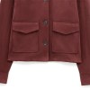 Zach Women's Flip Cover Patch Suede Text Jacket 5