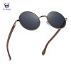 oi wood retro round wood sunglasses for men women poalrized frame Oi Wood Retro Round Wood Sunglasses For Men Women Poalrized Frame 2