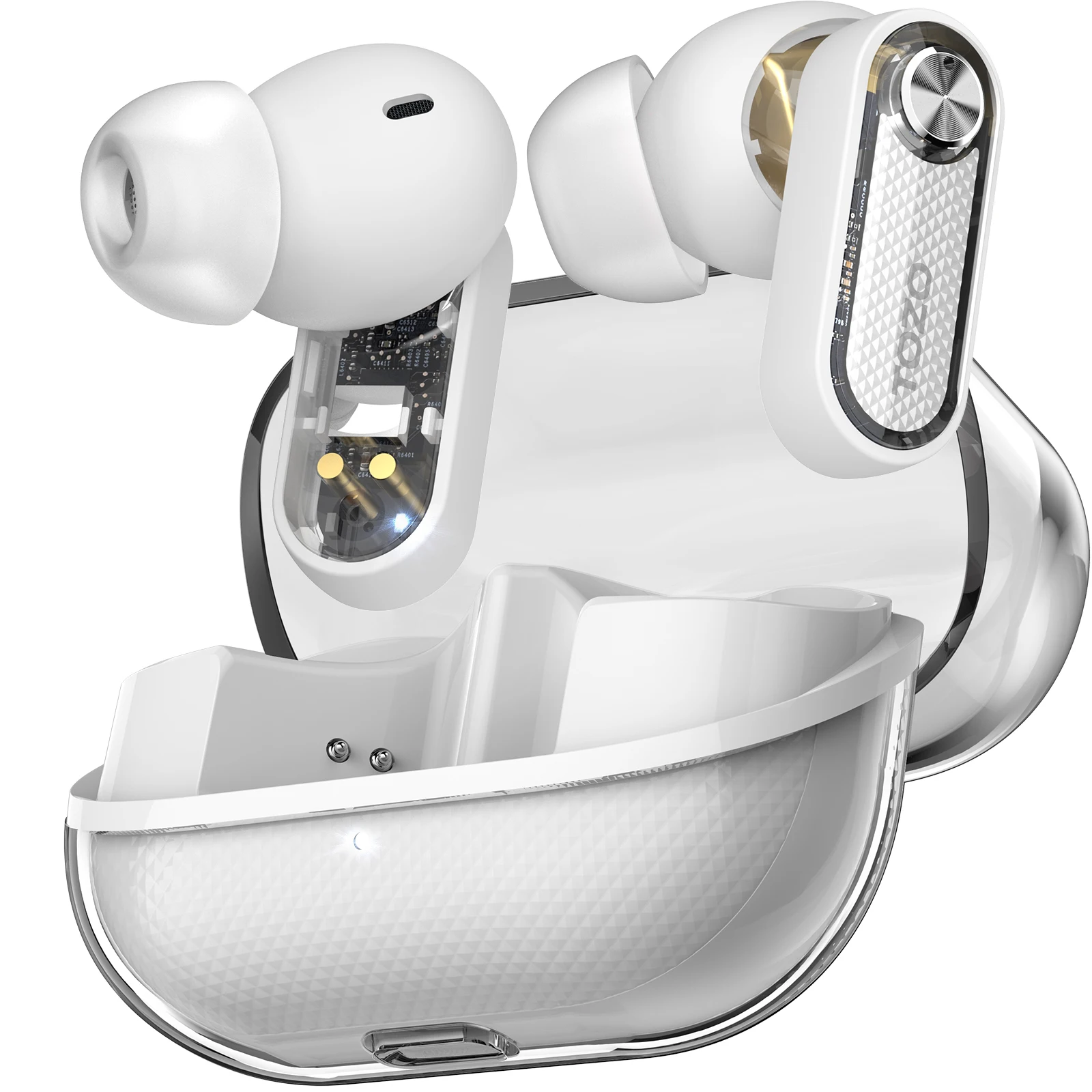 TOZO Bluetooth In-ear Earbuds Earphones with Dual Mics ENC Noise Cancel Support APP EQs Fast Charging Waterproof