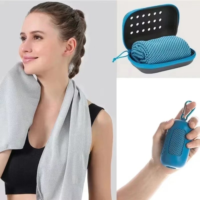 Portable Sport Towel with Mini Silicon Gel Set Cold Towel 1