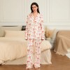 Women 2 Piece Pyjamas Long sleeve Bow Sleepwear