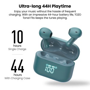 TOZO T21 Wireless Earbuds 5.3 Bluetooth Headphone Sem in Ear with Dual Mic Noise Cancelling Waterproof 44H with Power Display 4