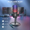 FIFINE USB Microphone for Recording and Streaming on PC and Mac,Headphone Output and Touch-Mute Button,Mic with 3 RGB Modes -A8 5