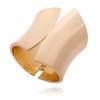 DIAZI Heavy Metal Wide Cuff Bangle in Matte Gold or Silver 4