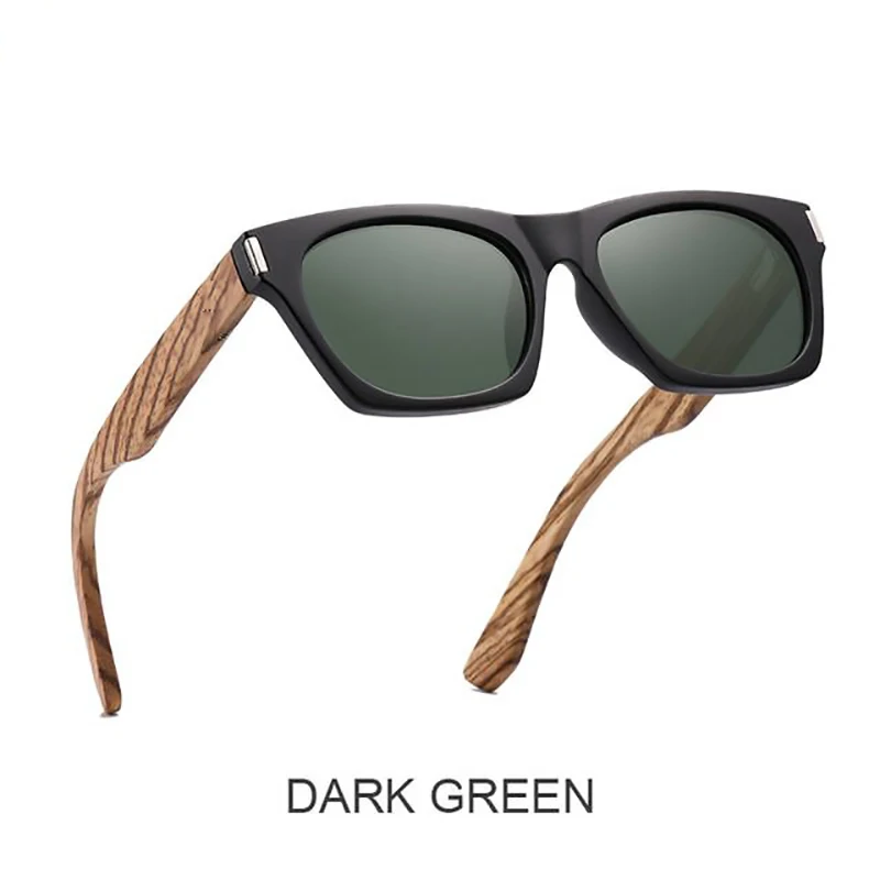 Oi Wood New Zebra Wooden Leg Polarized Driving Sunglasses 5
