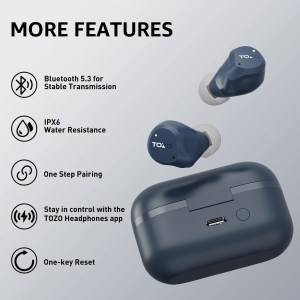 TOZO Bluetooth Earbuds TWS Upgrade in ear Headsets Wireless with Mic LED Power Display Longer Playing Time 1