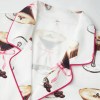 women's summer lounge set short sleeve lapel bow goblet/boots/wine glass print Women's Summer Lounge Set Short Sleeve Lapel Bow Goblet/Boots/Wine Glass Print 4