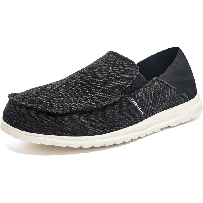 HOBIBEAR Slip On Loafer for Men Zero Drop Canvas Loafer lightweight Flat Boat Shoes 1