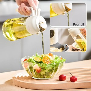 2in1 500ml Plastic Spray Oil Sprayer Bottle Spray Oil Dispenser 2