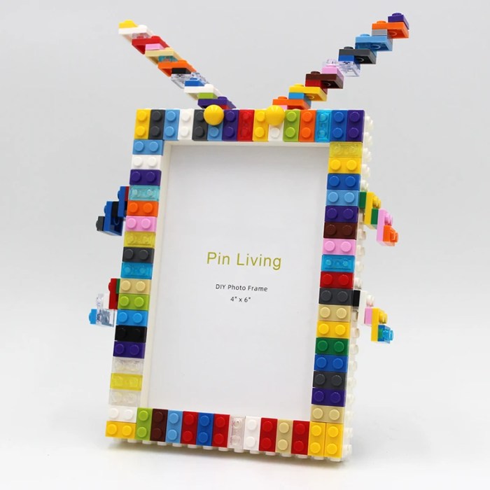 colorful butterfly diy leggo style building block mosaic children's handmade photo frame Colorful Butterfly DIY Leggo Style Building Block Mosaic Children's Handmade Photo Frame 2