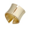 DIAZI Heavy Metal Wide Cuff Bangle in Matte Gold or Silver 6