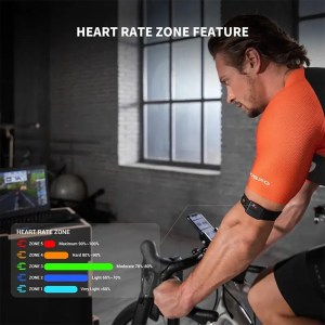 COOSPO HW9 Armband Monitor with HR Zones/Calories HRM Sensor for Fitness Cycling BLE5.0 ANT+ for Peloton, Zwift, Wahoo 4