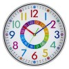 12 inch early childhood education wall clock – silent, battery powered, colourful 12-inch Early Childhood Education Wall Clock – Silent, Battery-Powered, Colourful