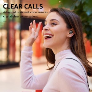 TOZO E1 Built in Mic Earbuds in ear Ergonomic Headsets Wireless Charging IPX6 Waterproof 32 EQs APP Support 4