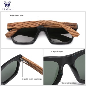 oi wood new zebra wooden leg polarized driving sunglasses Oi Wood New Zebra Wooden Leg Polarized Driving Sunglasses 4
