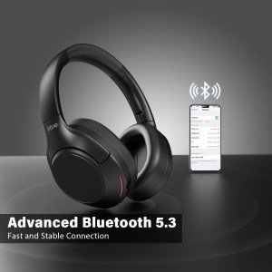 FIFINE Bluetooth wireless headset, Noise Cancelling Headphones withe Transparency Mode, Deep Bass, Clear Calls,65H Playtime -X3 1