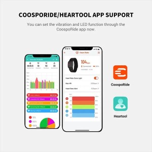 COOSPO HW9 Armband Monitor with HR Zones/Calories HRM Sensor for Fitness Cycling BLE5.0 ANT+ for Peloton, Zwift, Wahoo 3
