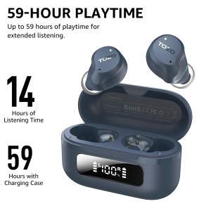 TOZO Bluetooth Earbuds TWS Upgrade in ear Headsets Wireless with Mic LED Power Display Longer Playing Time 3