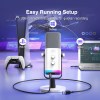fifine xlr/usb dynamic microphone with headphone jack/rgb/mute,mic for recording streaming gaming ps4/ps5 ampligame am8w FIFINE XLR/USB Dynamic Microphone with Headphone Jack/RGB/Mute,MIC for Recording Streaming Gaming PS4/PS5 Ampligame AM8W 4
