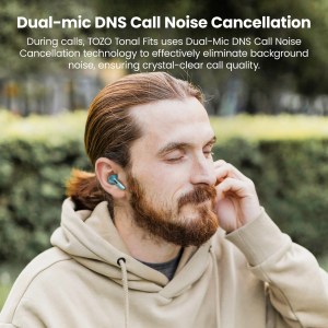 TOZO T21 Wireless Earbuds 5.3 Bluetooth Headphone Sem in Ear with Dual Mic Noise Cancelling Waterproof 44H with Power Display 3