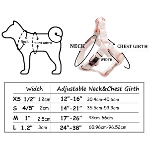 Red Velvet Dog Harness Basic Dog Leash Adjustable Buckle Cotton Fabric for Dog or Cat 6