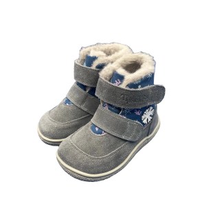 TipsieToes Genuine Leather Winter Barefoot Two Straps Boots Toddler Girl Boy Kids 4