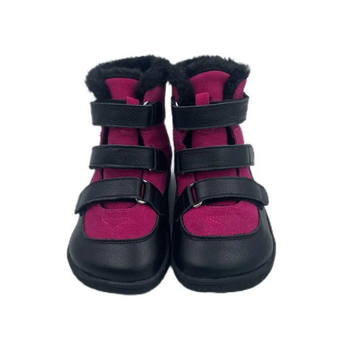 TipsieToes Barefoot Genuine Leather Baby Toddler Girl Boy Kids Fur Lined Boots 5
