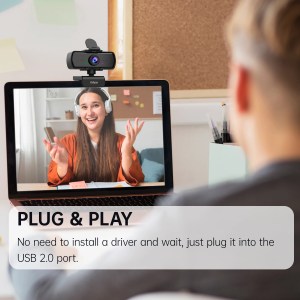 FIFINE 1440p Full HD PC Webcam with Microphone, tripod, for USB Desktop & Laptop,Live Streaming Webcam for Video Calling-K420 5