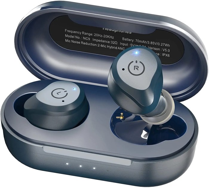 tozo nc9 wireless earphone hybrid active noise cancelling ,bluetooth earbuds
