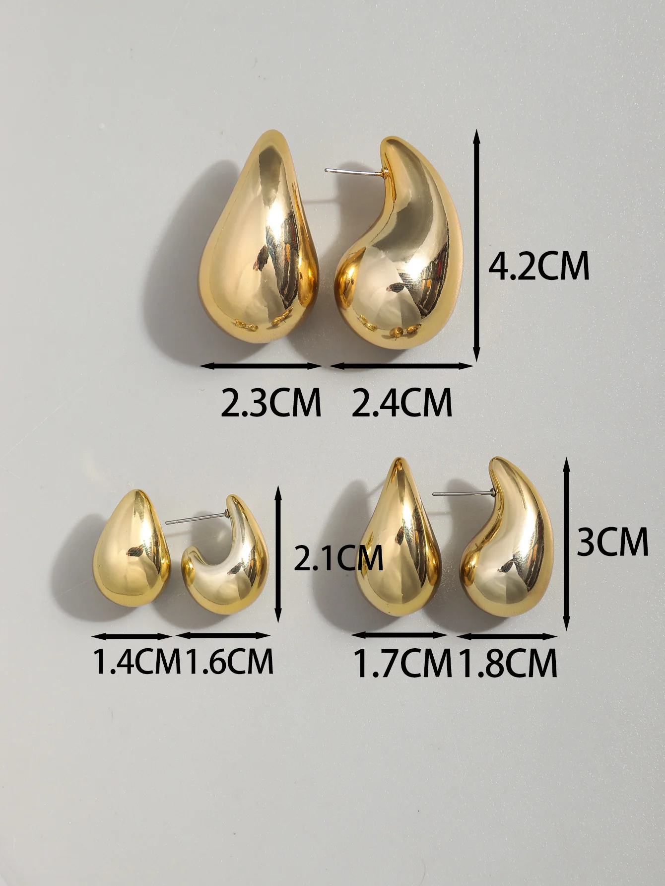 3 pairs waterdrop earrings 3 Pairs Waterdrop Earrings 1