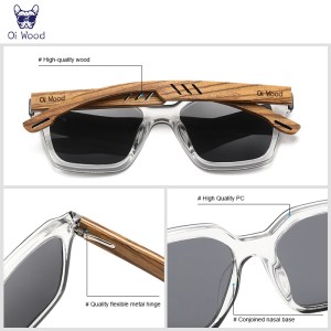 oi wood sunglasses clear frame bamboo polarized sunglasses Oi Wood Sunglasses Clear Frame Bamboo Polarized Sunglasses 5