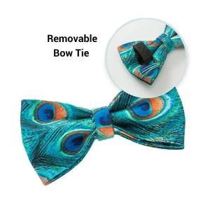 peacock print pet dog collar and leash set Peacock Print Pet Dog Collar and Leash Set 5