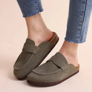 Crestar Women Clogs Slippers Classic Fashion Cork Suede Mules 5