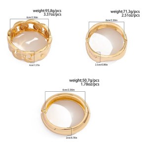 kjoe exaggerated smooth gold bangles KJoe Exaggerated Smooth Gold Bangles 6