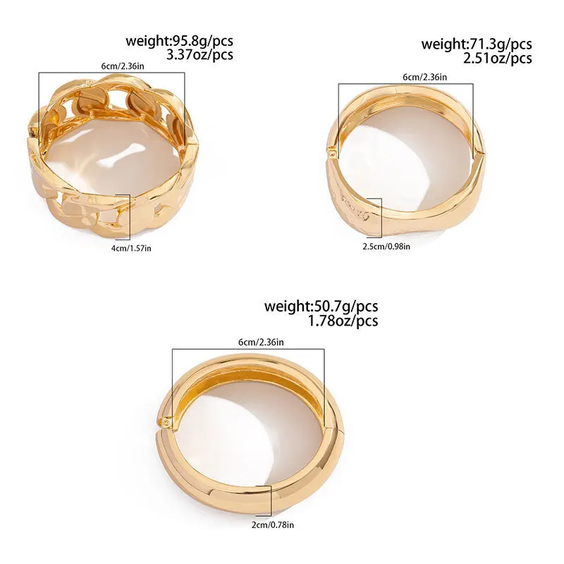 kjoe exaggerated smooth gold bangles KJoe Exaggerated Smooth Gold Bangles 6