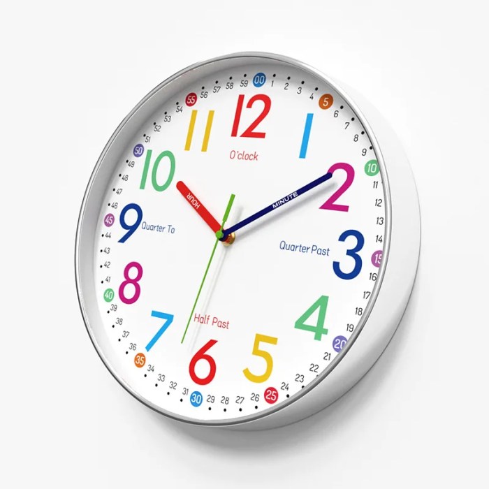 12 inch cartoon kids wall clock – early education time management – silent quartz – 30cm home decor 12-inch Cartoon Kids Wall Clock – Early Education Time Management – Silent Quartz – 30CM Home Decor 2