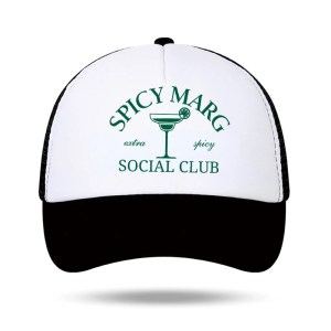Spicy Marg Social Club Truck Cap – Baseball Cap for Men & Women – Ventilated Mesh, Party, Trucker Hat 4