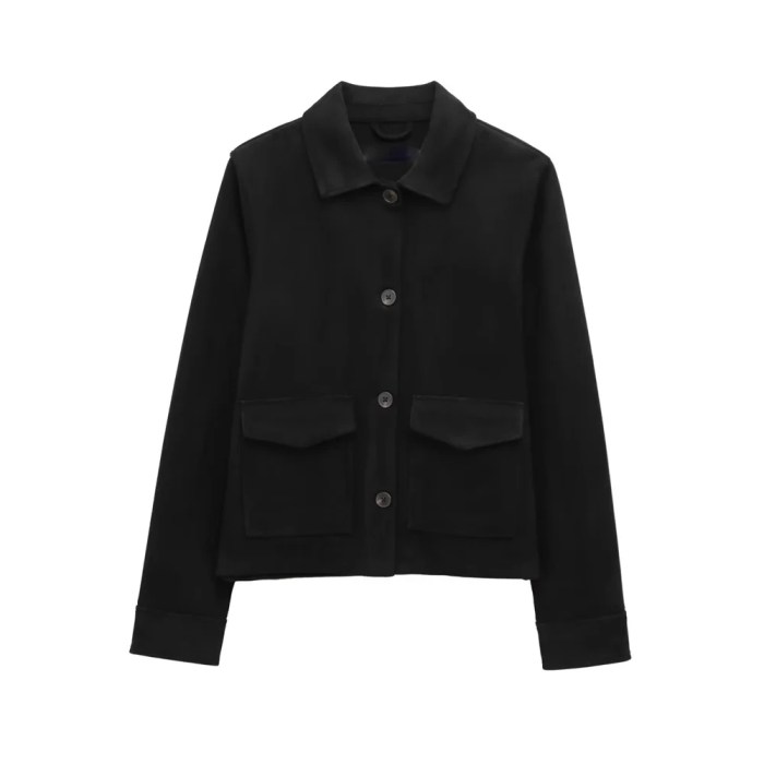 Zach Women's Flip Cover Patch Suede Text Jacket 1