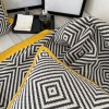 black geometric pillows knitting cushion case yellow border decorative pillow cover for sofa luxury living room home decoration Black Geometric Pillows Knitting Cushion Case Yellow Border Decorative Pillow Cover For Sofa Luxury Living Room Home Decoration 4