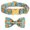 pumpkin dog collar with bow Pumpkin Dog Collar with Bow