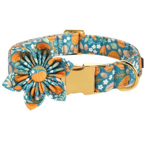 pumpkin dog collar with bow Pumpkin Dog Collar with Bow 4