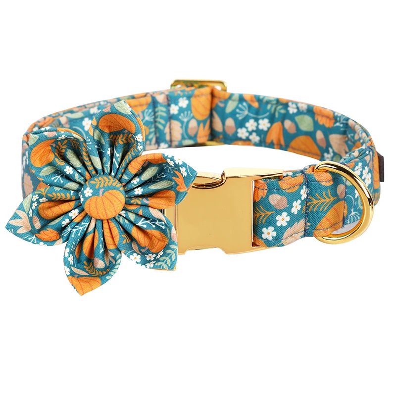 pumpkin dog collar with bow Pumpkin Dog Collar with Bow 4
