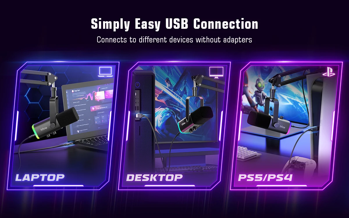 FIFINE XLR/USB Gaming Microphone Kit