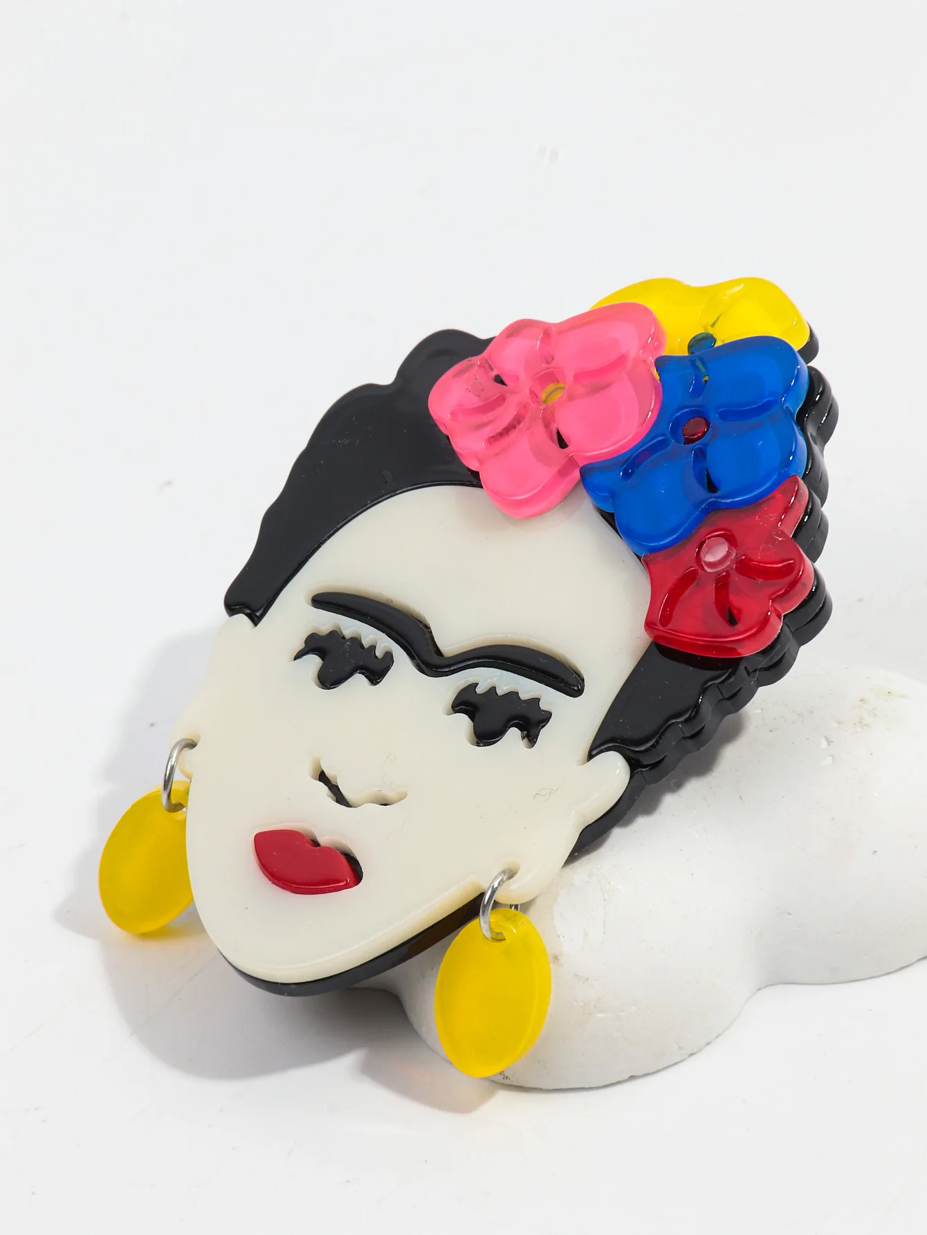 Frida Khalo Vintage Acrylic Brooch 4